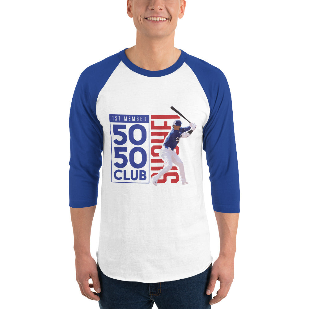 Shohei Ohtani 50/50 Club 3/4 Sleeve Raglan Shirt